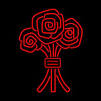 Red Three Rose Leuchtreklame