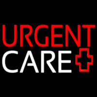 Red Urgent Care Plus Logo Leuchtreklame