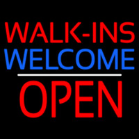 Red Walk Ins Welcome Open Leuchtreklame