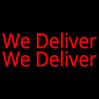 Red We Deliver Leuchtreklame