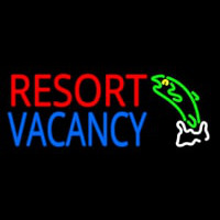 Resort Vacancy With Fish Leuchtreklame