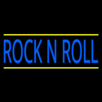 Rock N Roll Block Blue Border 2 Leuchtreklame