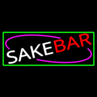Sake Bar With Green Border Leuchtreklame