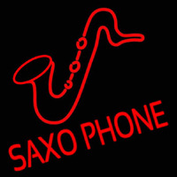 Saxophone Block Logo Leuchtreklame