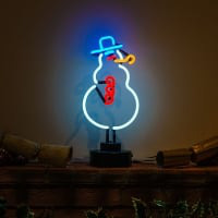 Scarecrow Snowman Desktop Leuchtreklame