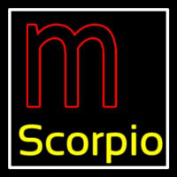 Scorpio Zodiac White Border Leuchtreklame