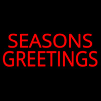 Seasons Greetings Block Leuchtreklame