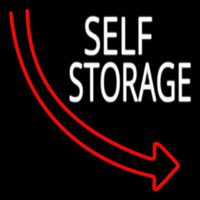Self Storage Block Arrow Leuchtreklame