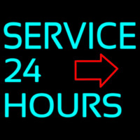 Service 24 Hours Leuchtreklame