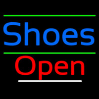 Shoes Open With Line Leuchtreklame