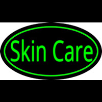 Skin Care Oval Green Leuchtreklame