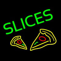 Slices With Pizza Slice Leuchtreklame
