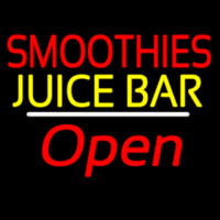 Smoothies Juice Bar Open White Line Leuchtreklame