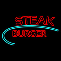 Steak Burger Leuchtreklame