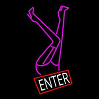 Strip Girl Enter Logo Leuchtreklame