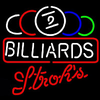 Strohs Ball Billiards Te t Pool Beer Sign Leuchtreklame