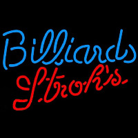 Strohs Billiards Te t Pool Beer Sign Leuchtreklame