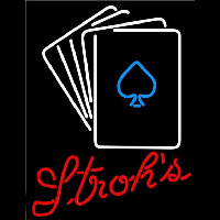 Strohs Cards Beer Sign Leuchtreklame