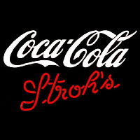Strohs Coca Cola White Beer Sign Leuchtreklame