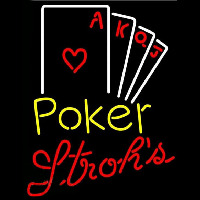 Strohs Poker Ace Series Beer Sign Leuchtreklame