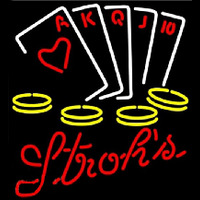 Strohs Poker Ace Series Beer Sign Leuchtreklame