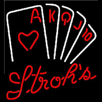 Strohs Poker Series Beer Sign Leuchtreklame