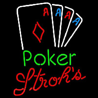 Strohs Poker Tournament Beer Sign Leuchtreklame