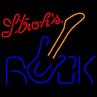 Strohs Rock Guitar Beer Sign Leuchtreklame