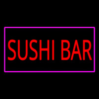 Sushi Bar Rectangle Pink Leuchtreklame