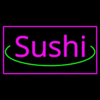 Sushi Rectangle Pink Leuchtreklame