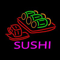 Sushi With Sushi Logo Leuchtreklame