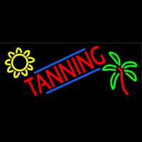 Tanning With Logo Leuchtreklame