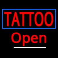 Tattoo With Blue Border Open Leuchtreklame