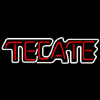 Tecate White Border Beer Sign Leuchtreklame