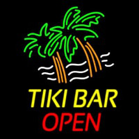 Tiki Bar Open Leuchtreklame