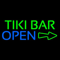 Tiki Bar Open With Arrow Leuchtreklame