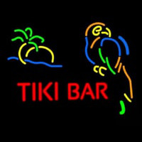 Tiki Bar With Parrot Leuchtreklame