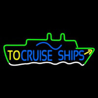 To Cruise Ships Block Leuchtreklame