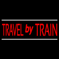 Travel By Train Leuchtreklame