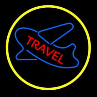 Travel With Blue Logo Leuchtreklame