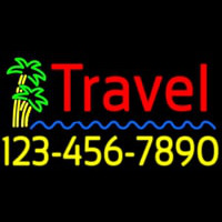 Travel With Phone Number Leuchtreklame