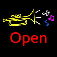 Trumpet Logo Open Leuchtreklame