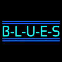 Turquoise Blues Block Leuchtreklame