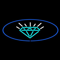 Turquoise Diamond Logo Leuchtreklame