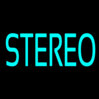 Turquoise Stereo Block Leuchtreklame