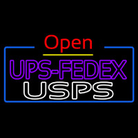 Ups Fede  Usps With Open 4 Leuchtreklame