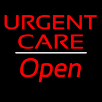 Urgent Care Open White Line Leuchtreklame