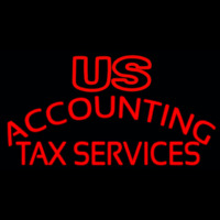 Us Accounting Ta  Service Leuchtreklame