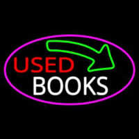 Used Books With Arrow Leuchtreklame