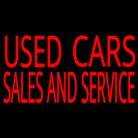 Used Cars Sales And Service Leuchtreklame